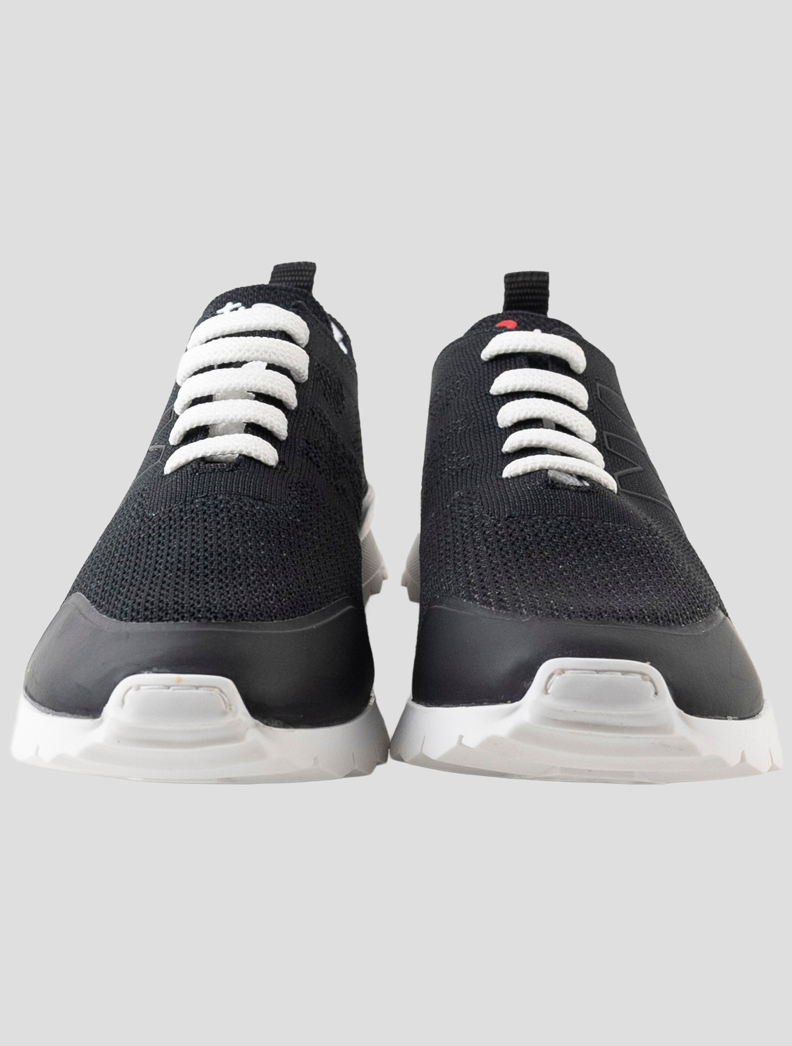 Kiton Black Cotton Ea Sneakers