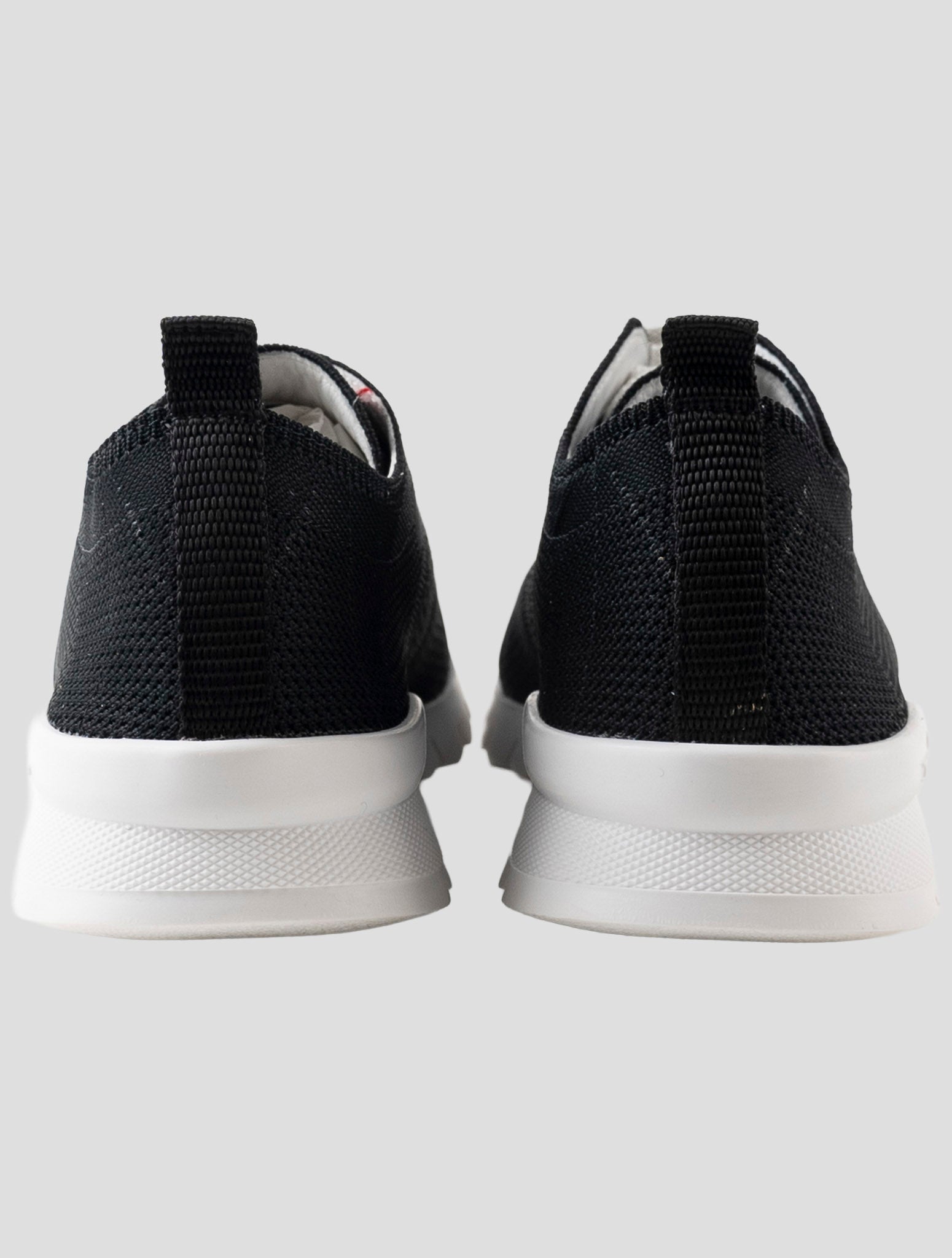 Kiton Black Cotton Ea Sneakers