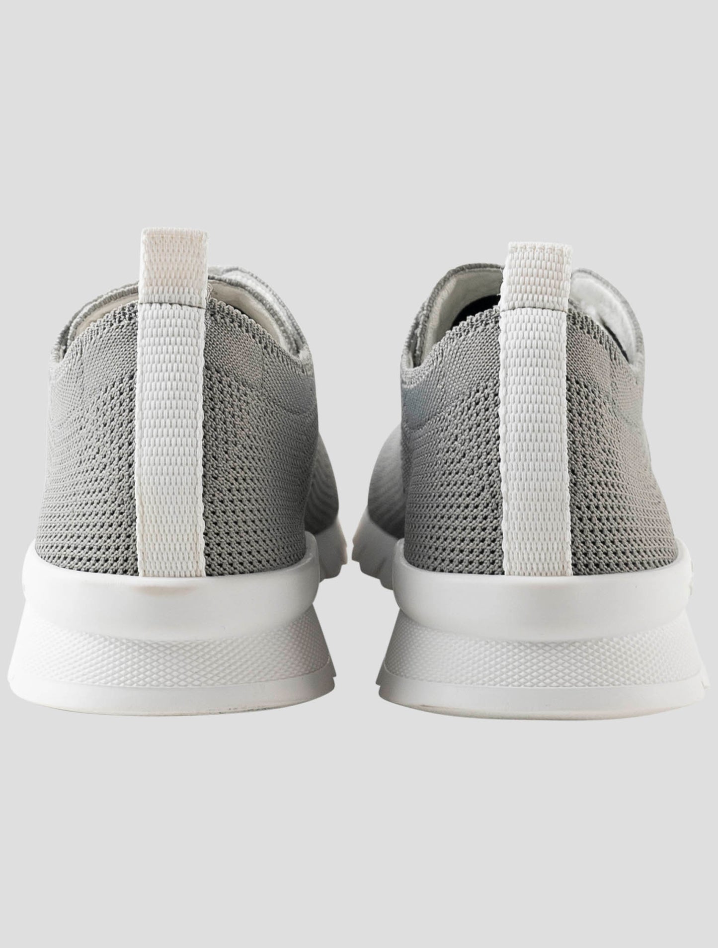 Kiton Gray Cotton Ea Sneakers