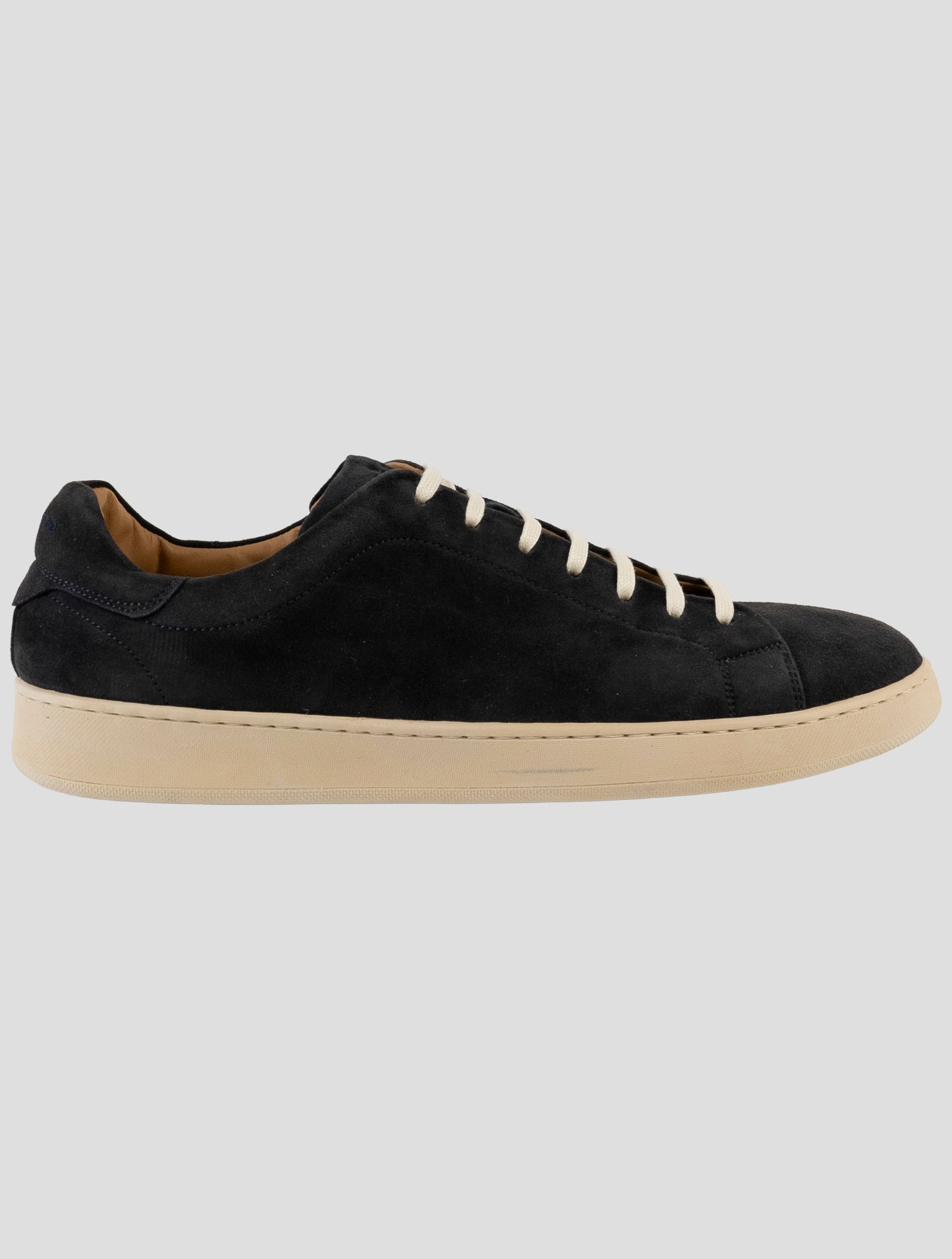 Kiton Blue Leather Suede Sneakers