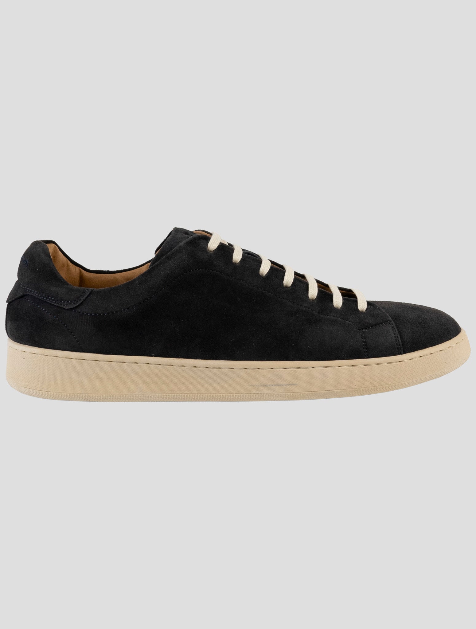 Kiton Blue Leather Suede Sneakers