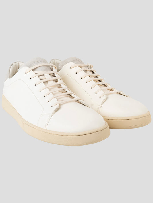 Kiton White Leather Sneakers