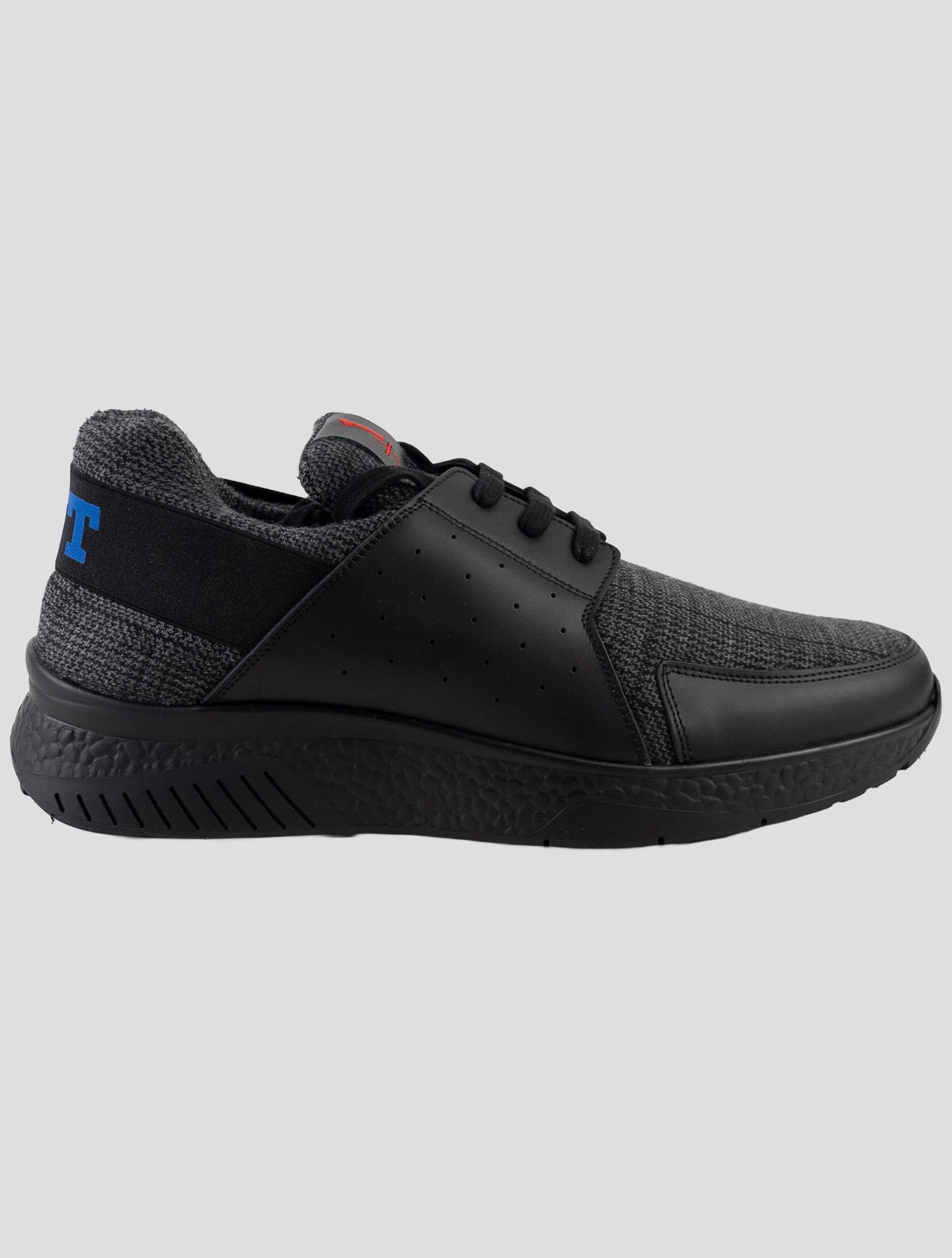 Kiton Black Leather Sneakers