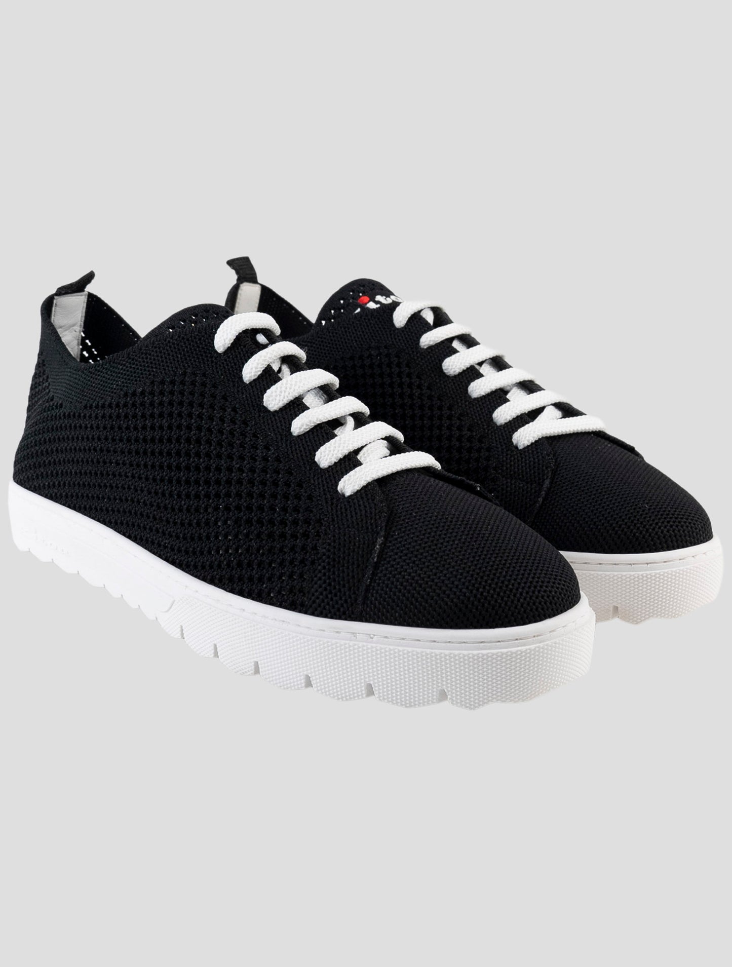Kiton Black Cotton Ea Sneakers