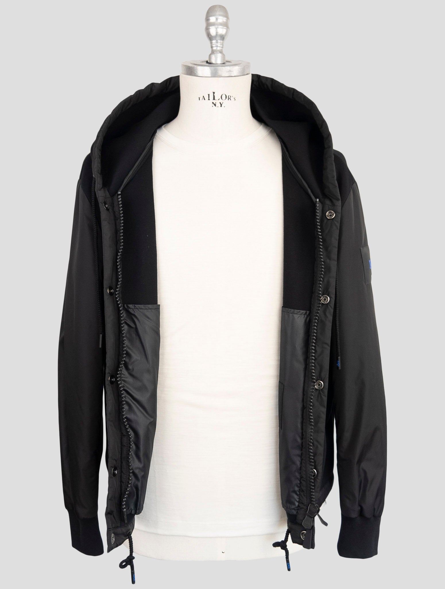 Kiton Knt Black Modal Pl Coat