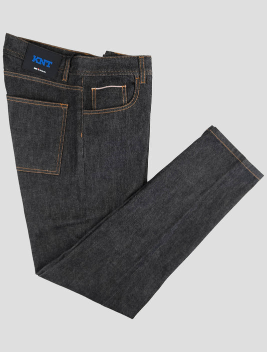 Kiton Knt Dark Gray Cotton Pe Jeans