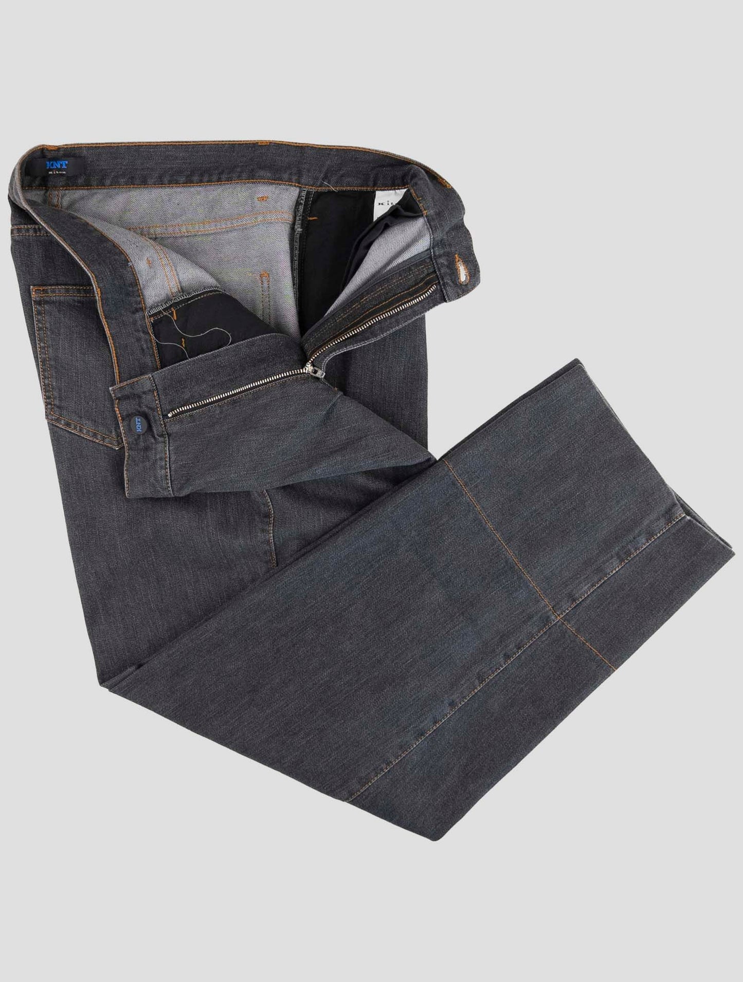 Kiton Knt Gray Cotton Pe Jeans