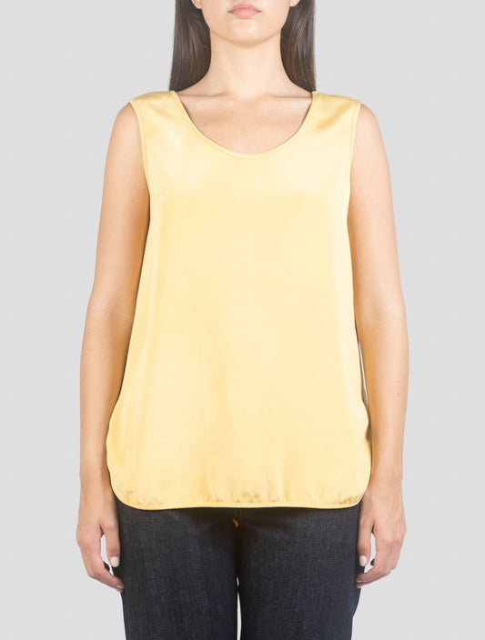 Kiton Yellow Silk Tank Tops