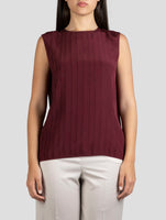 Kiton Burgundy Silk Tank Tops