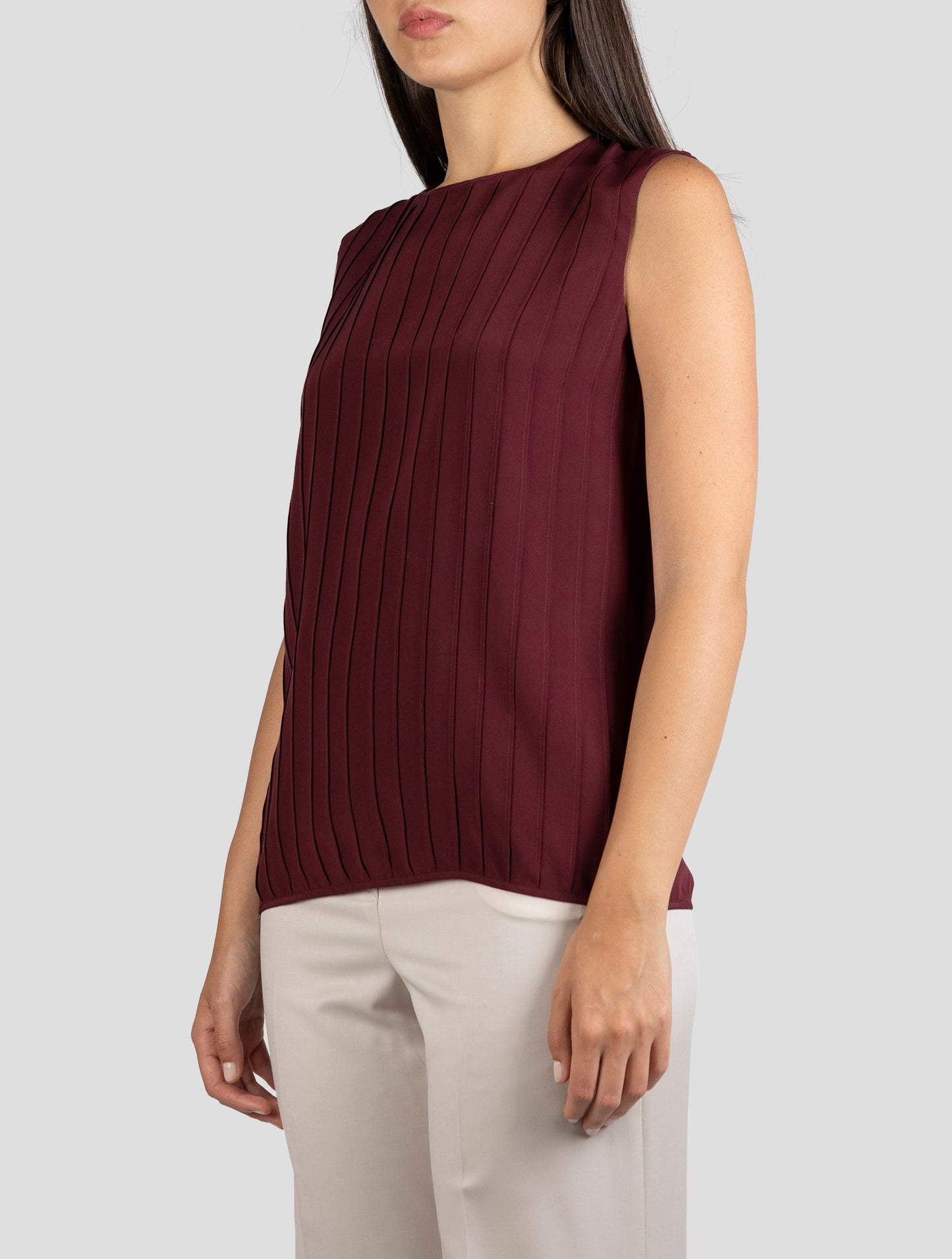 Kiton Burgundy Silk Tank Tops