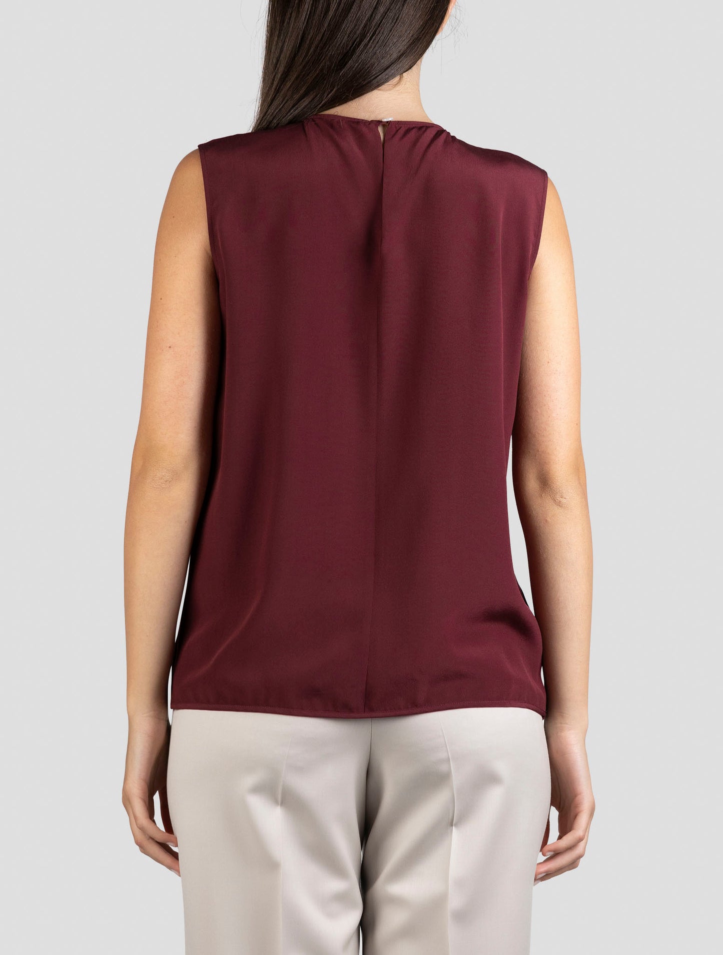 Kiton Burgundy Silk Tank Tops