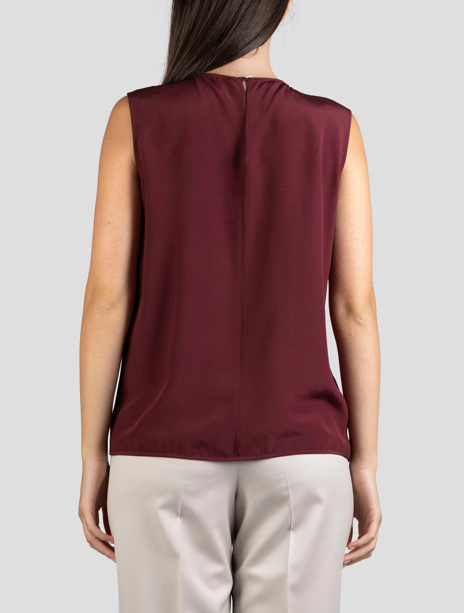 Kiton Burgundy Silk Tank Tops