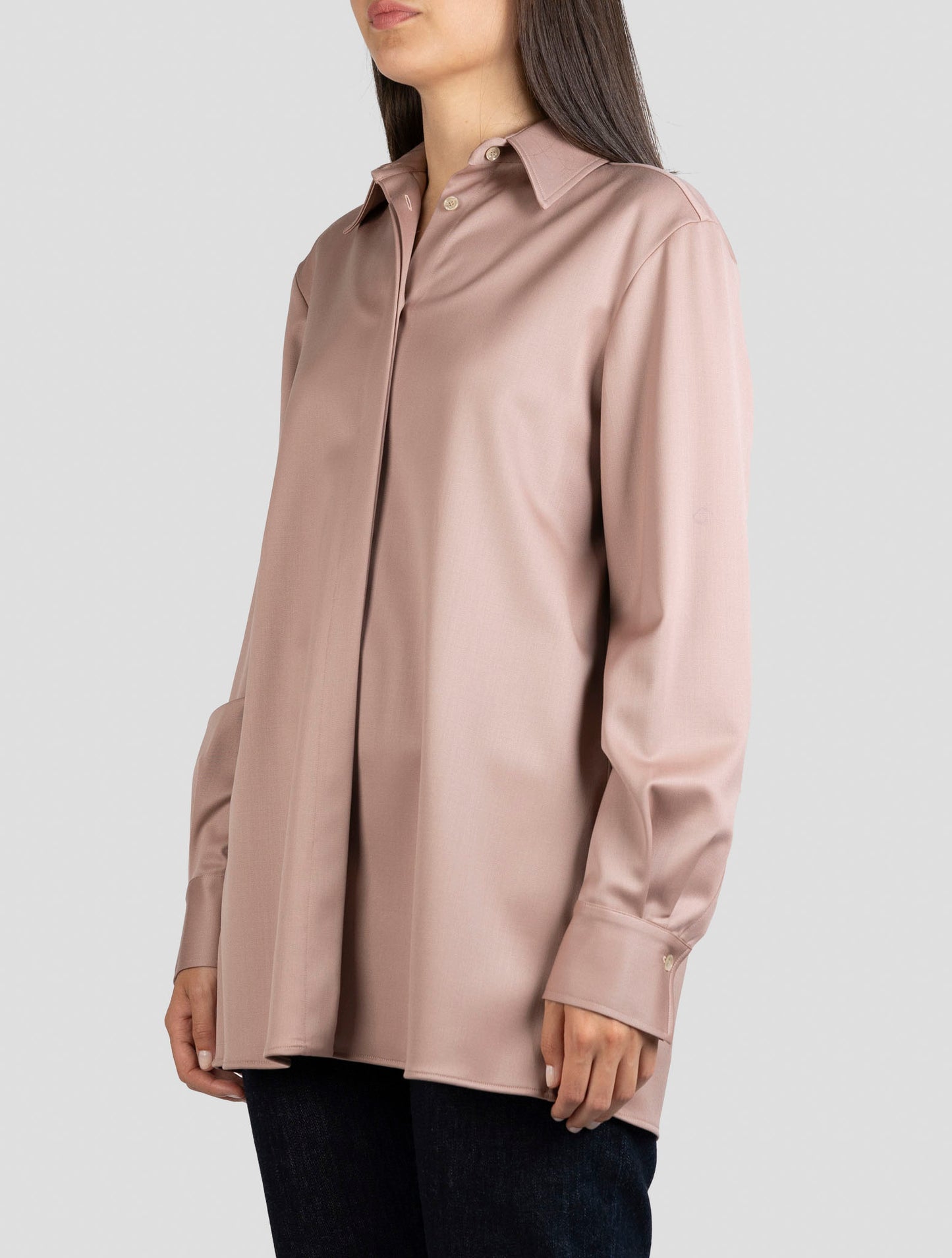 Kiton Pink Virgin Wool Ea Shirt