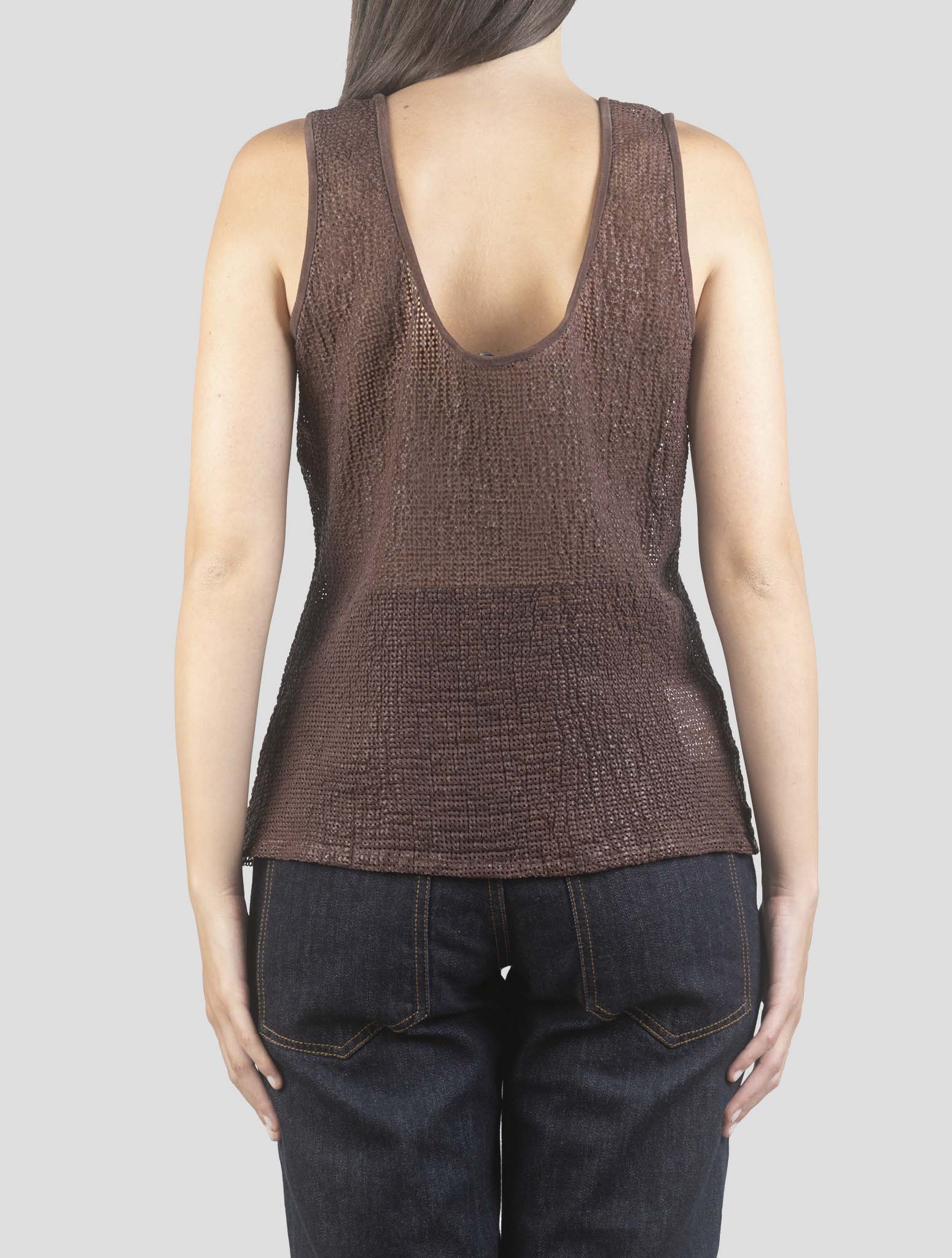 Kiton Brown Leather Tank Tops