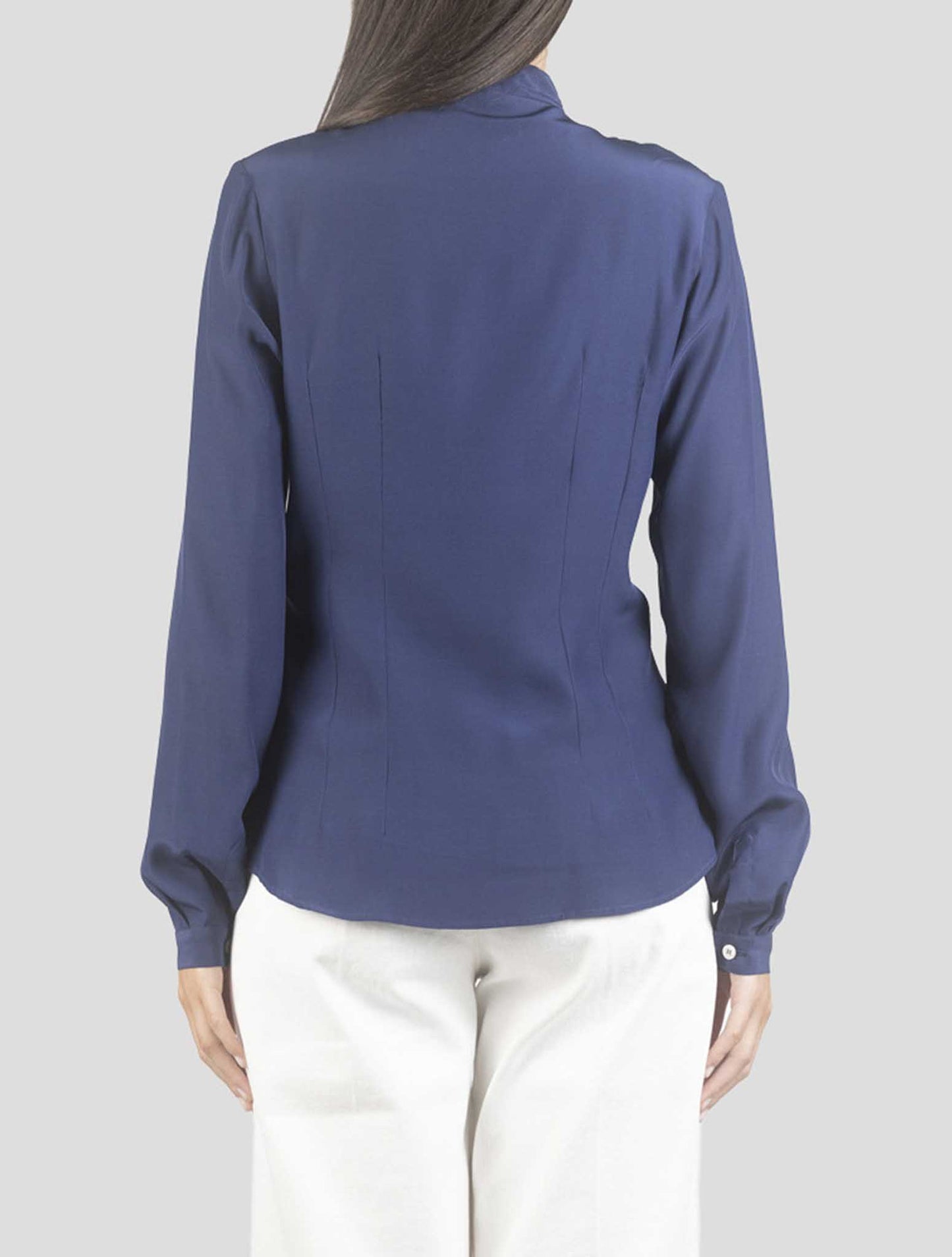 Kiton Blue Silk Shirt