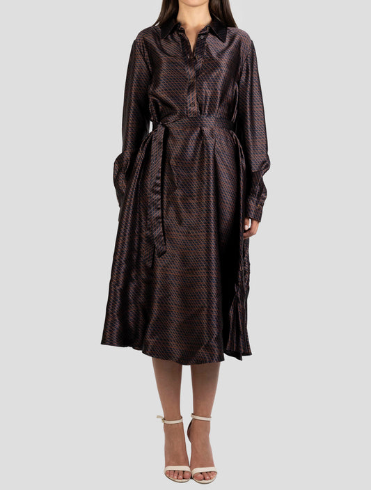 Kiton Multicolor Silk Dress