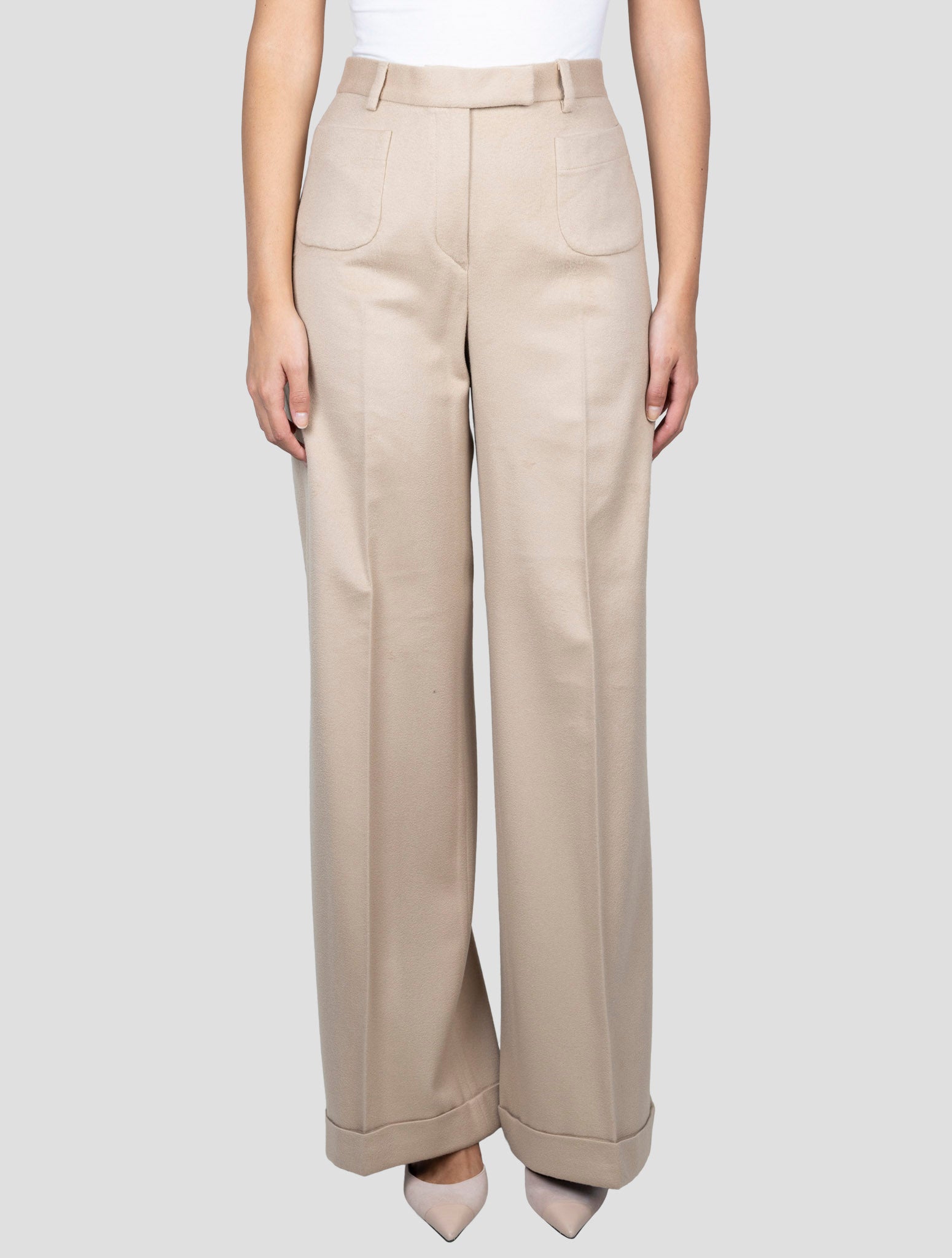 Kiton Beige Cashmere Pants