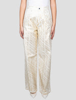 Kiton Gold White Cotton Ea Jeans