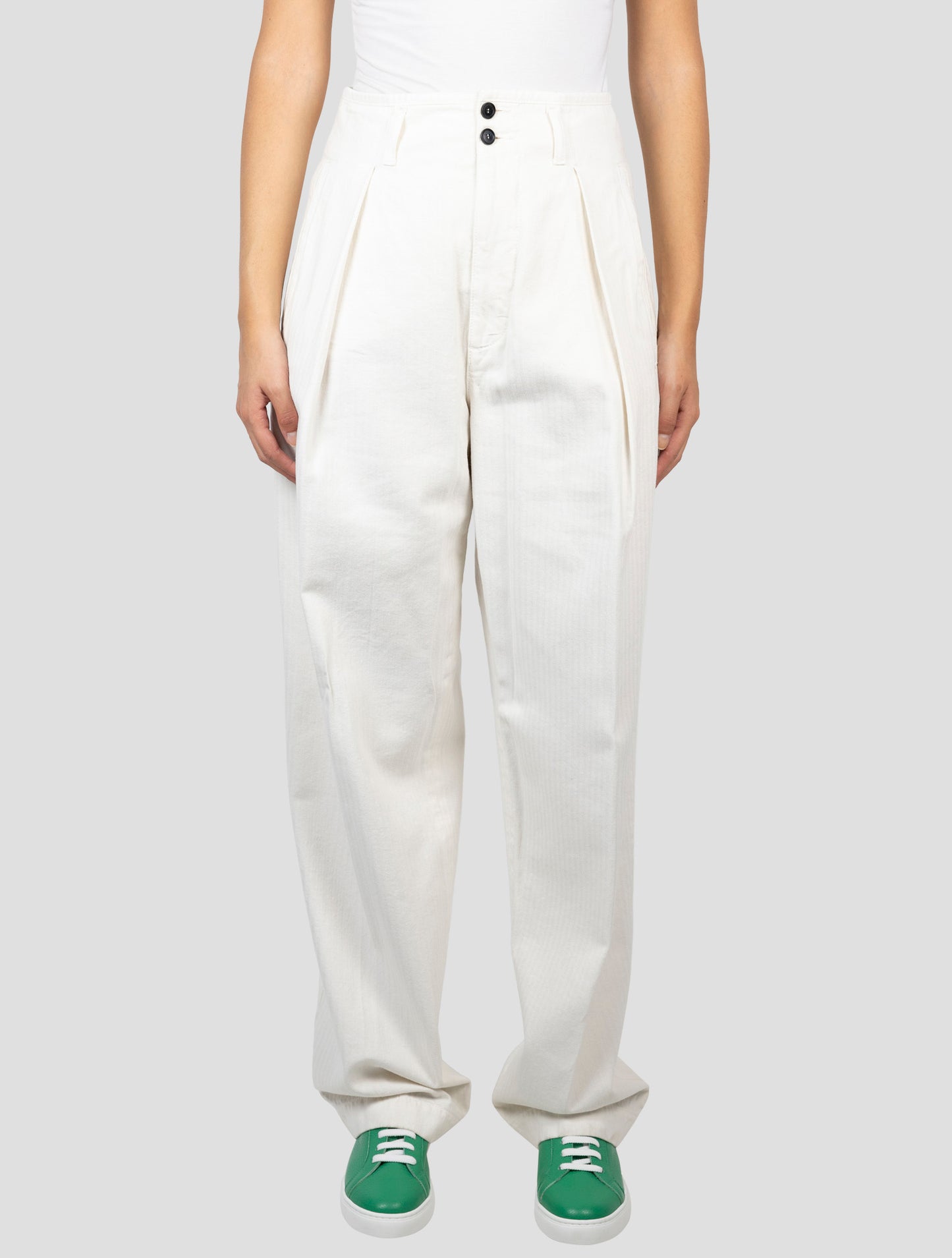 Kiton Beige Cotton Pants