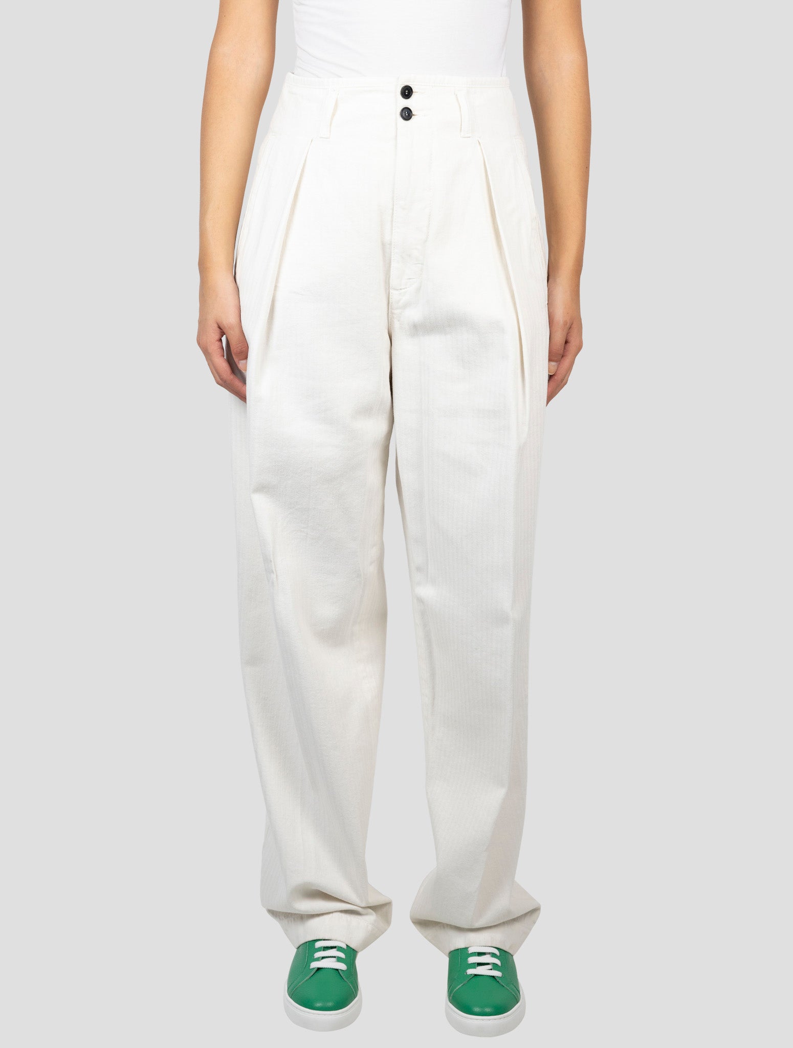 Kiton Beige Cotton Pants