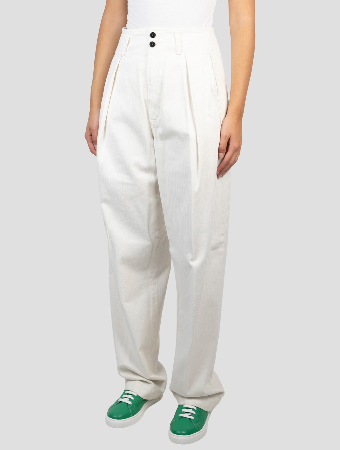 Kiton Beige Cotton Pants