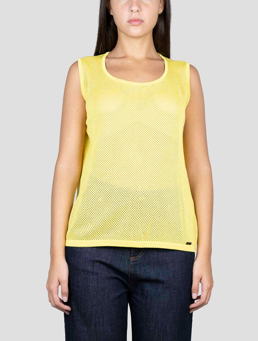 Kiton Yellow Silk Tank Top