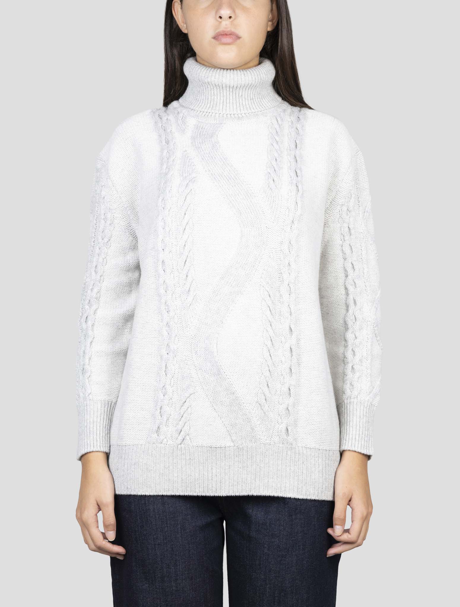 Kiton Gray Cashmere Sweater Turtleneck