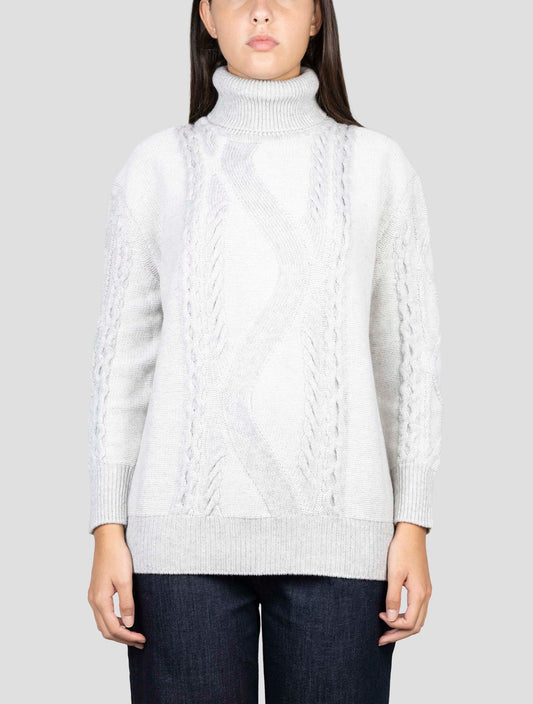 Kiton Gray Cashmere Sweater Turtleneck