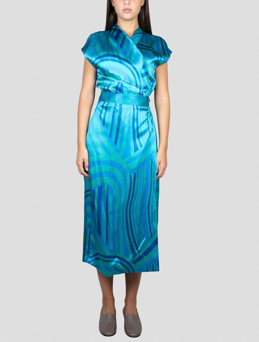 Kiton Multicolor Silk Dress