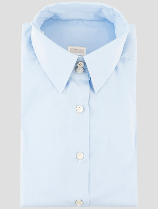 Kiton Light Blue Cotton Nylon Ea Shirt