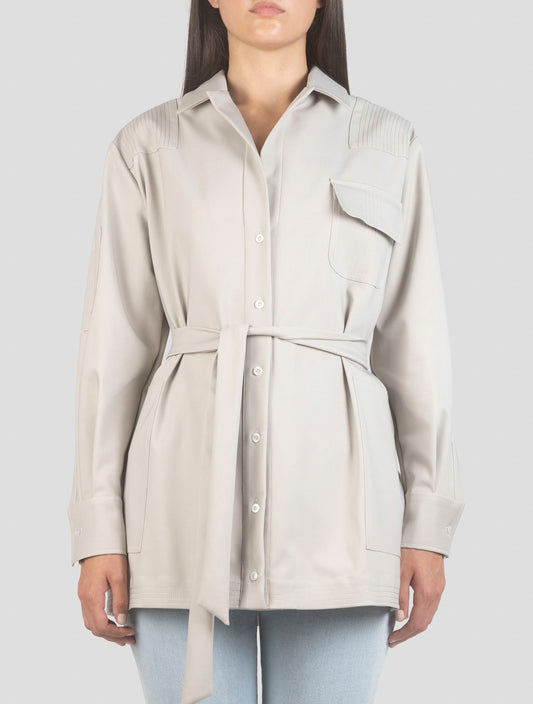 Kiton Gray Cotton Pa Ea Coat