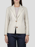 Kiton Beige Viscose Cotton Pa Ra Blazer