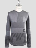 Kiton Knt Gray Cotton Sweater Crewneck