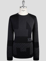 Kiton Knt Black Cotton Sweater Crewneck