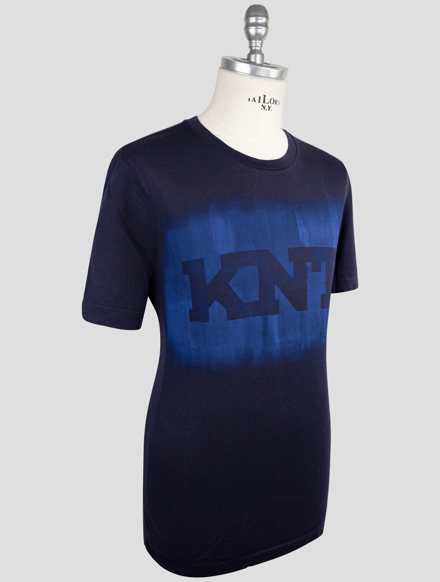 Kiton Knt Blue Cotton Polo