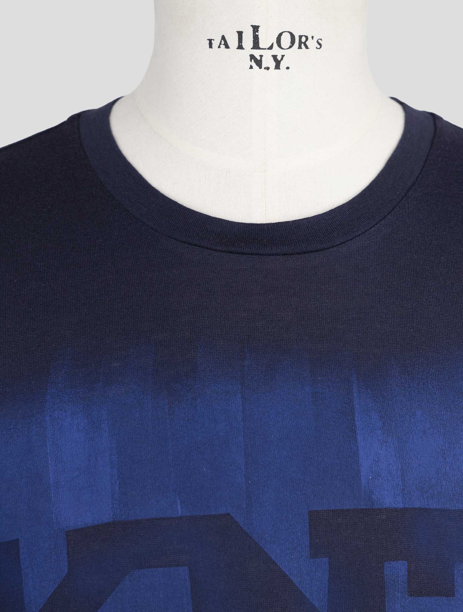 Kiton Knt Blue Cotton Polo