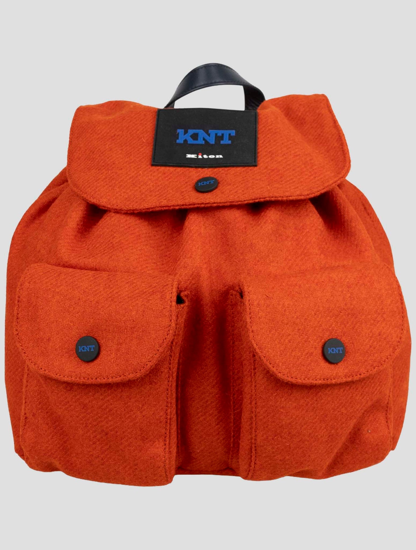 Kiton Knt Orange Wool Backpack