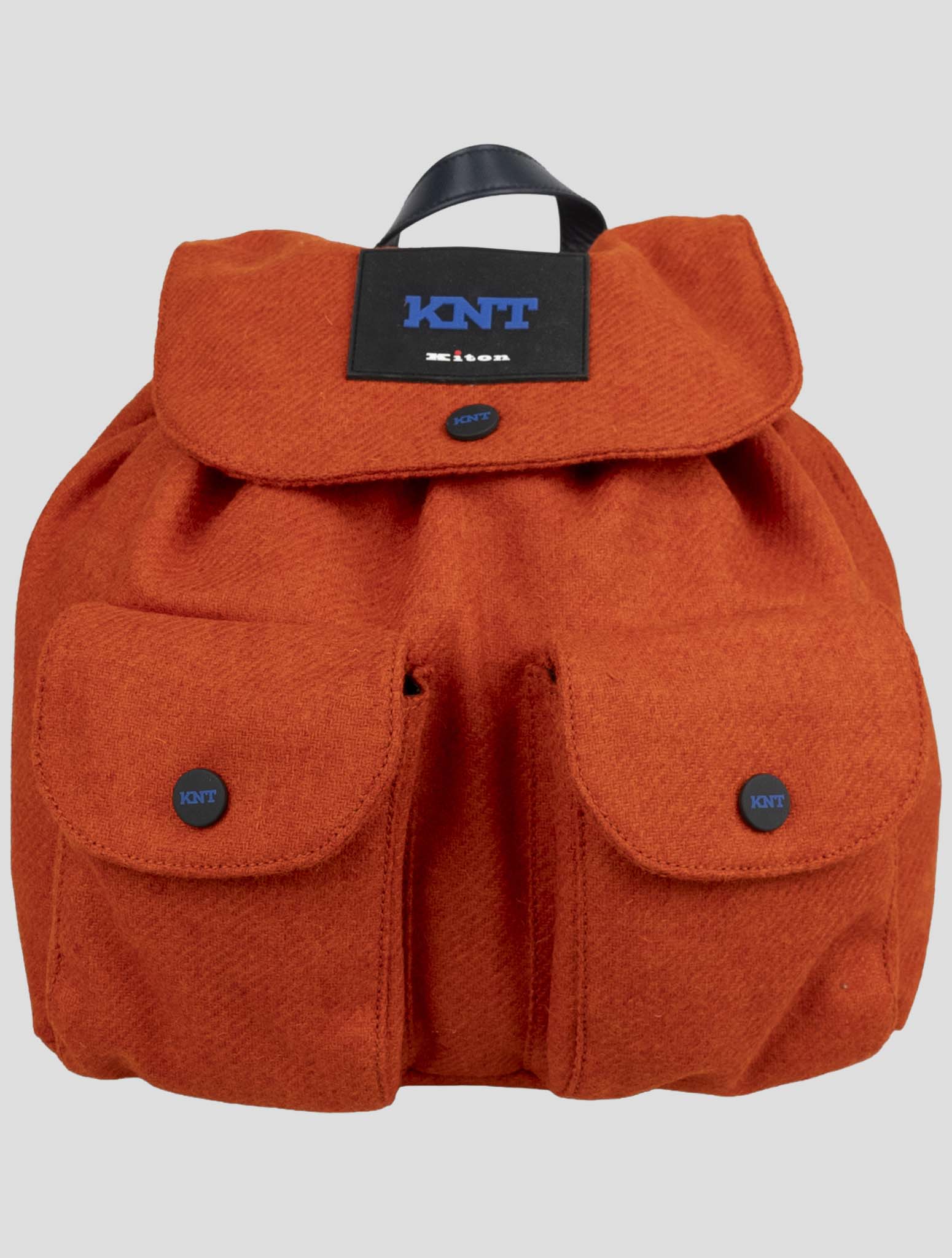 Kiton Knt Orange Wool Backpack