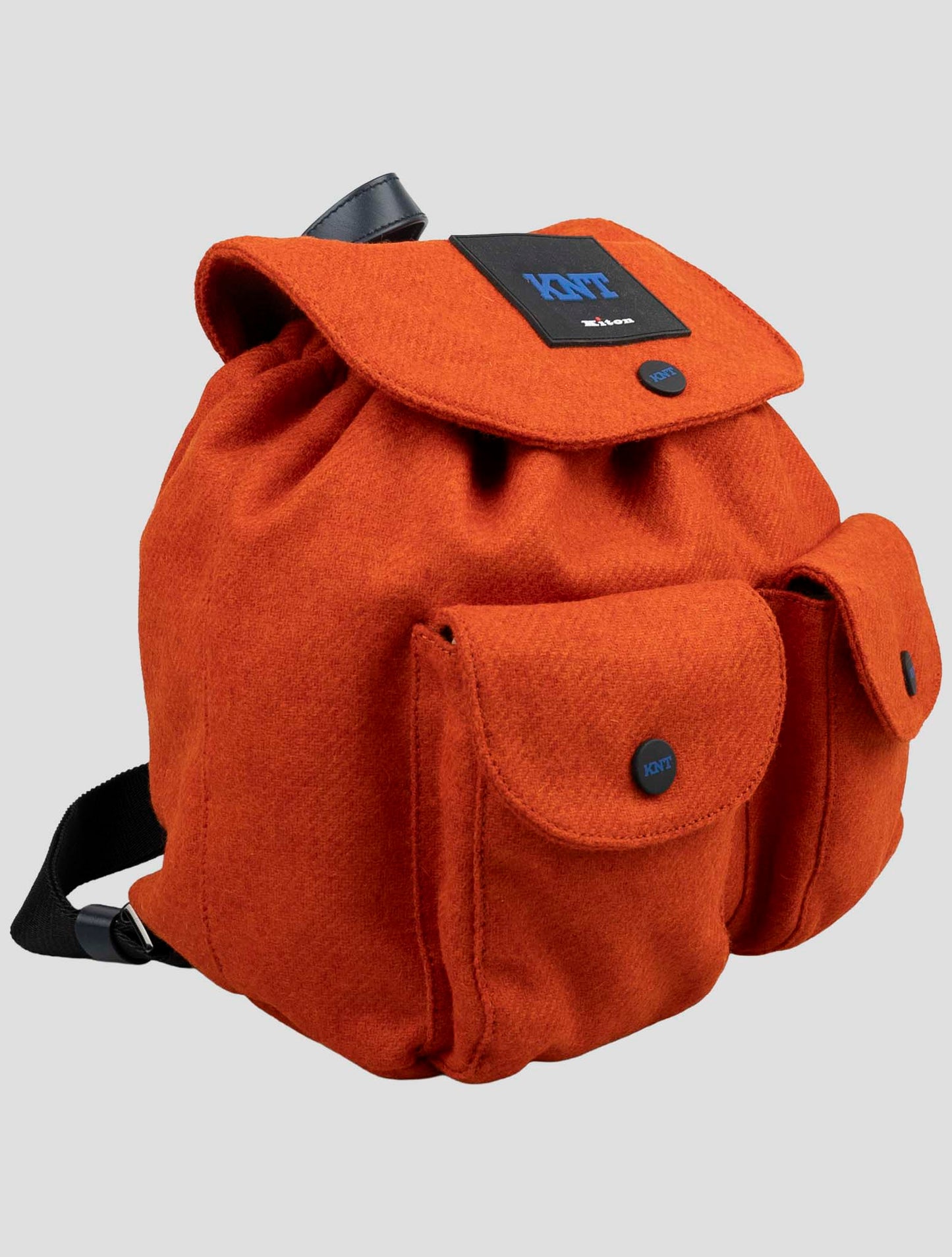 Kiton Knt Orange Wool Backpack