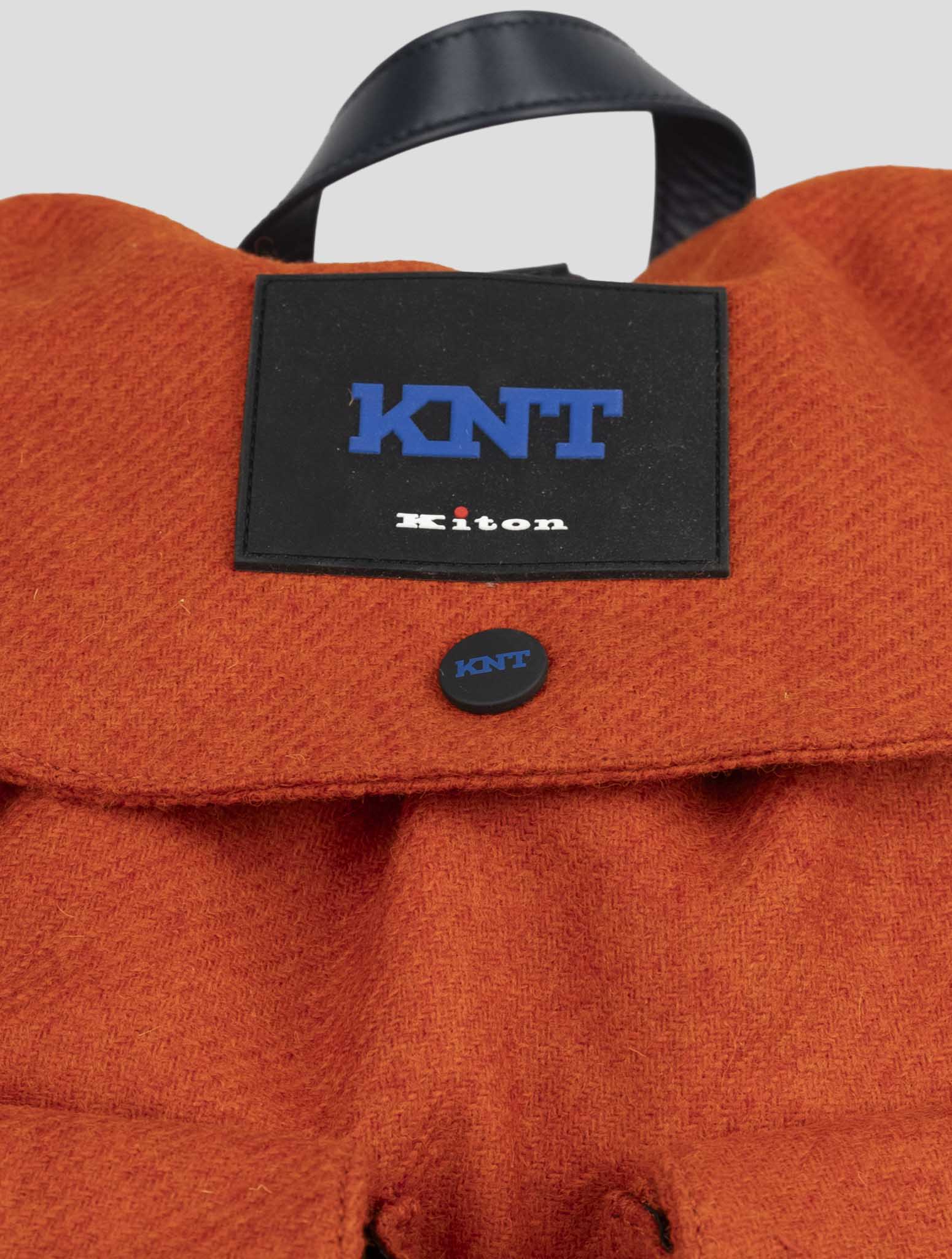 Kiton Knt Orange Wool Backpack
