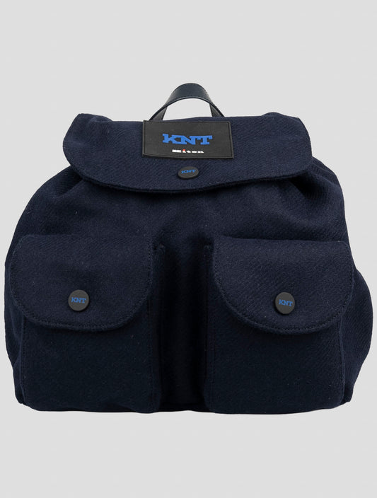 Kiton Knt Dark Blue Wool Backpack