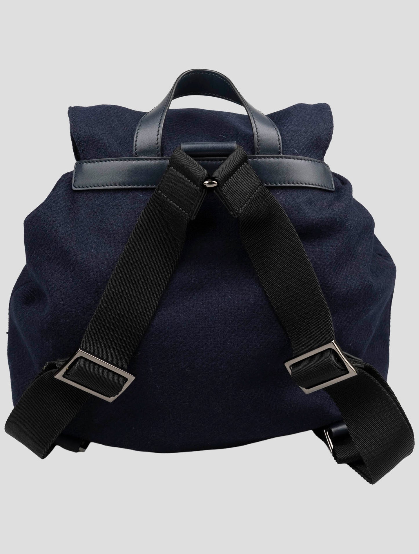 Kiton Knt Dark Blue Wool Backpack