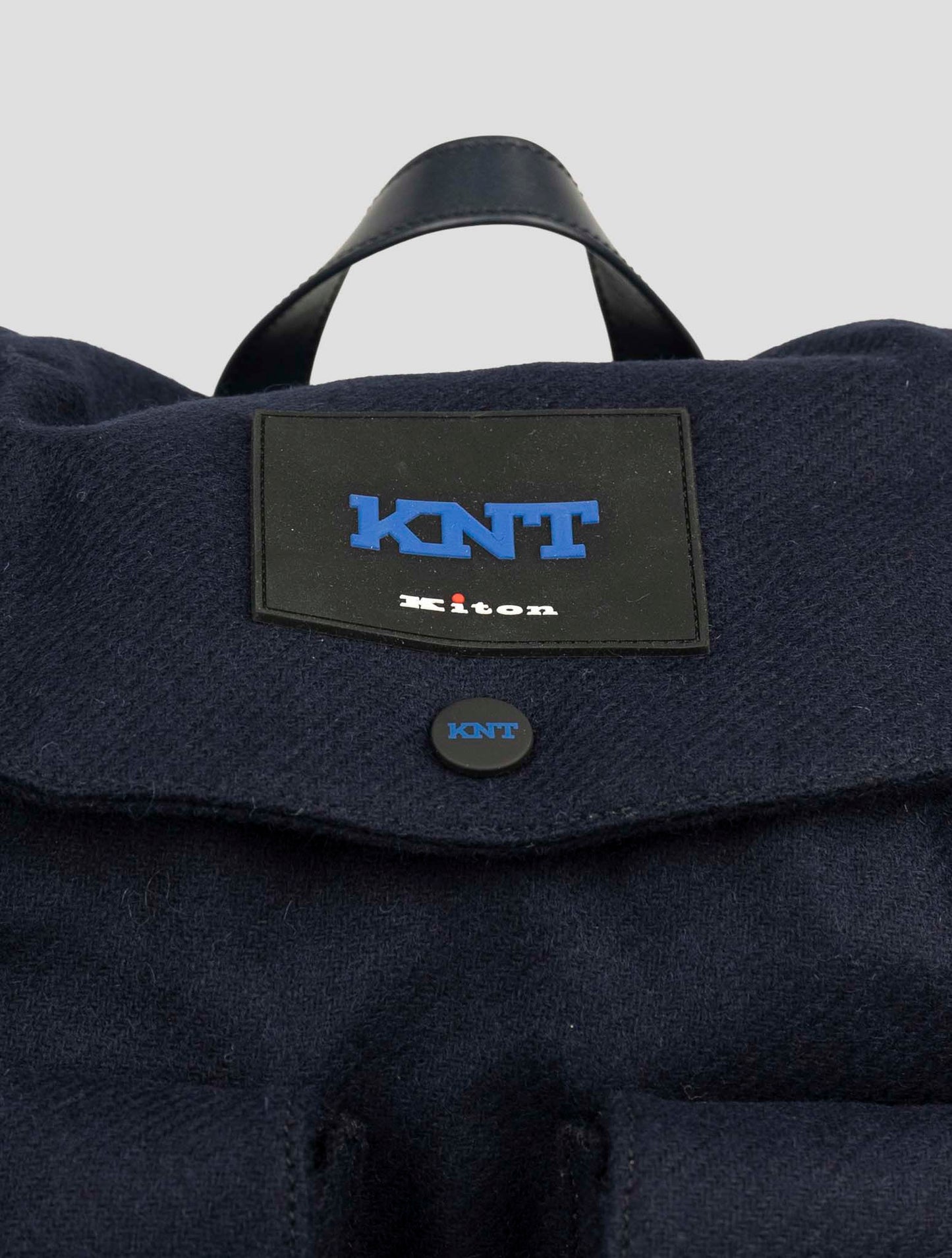 Kiton Knt Dark Blue Wool Backpack