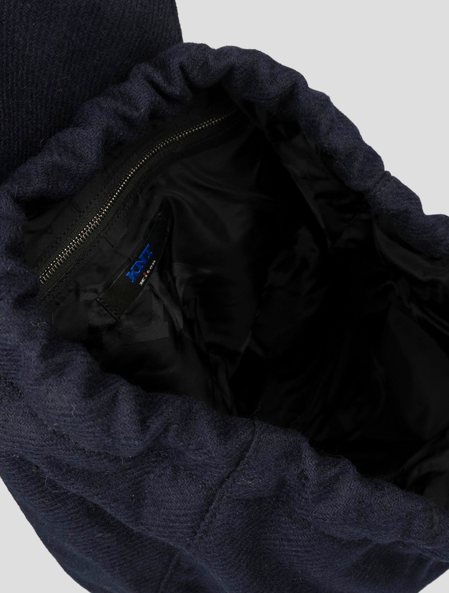 Kiton Knt Dark Blue Wool Backpack