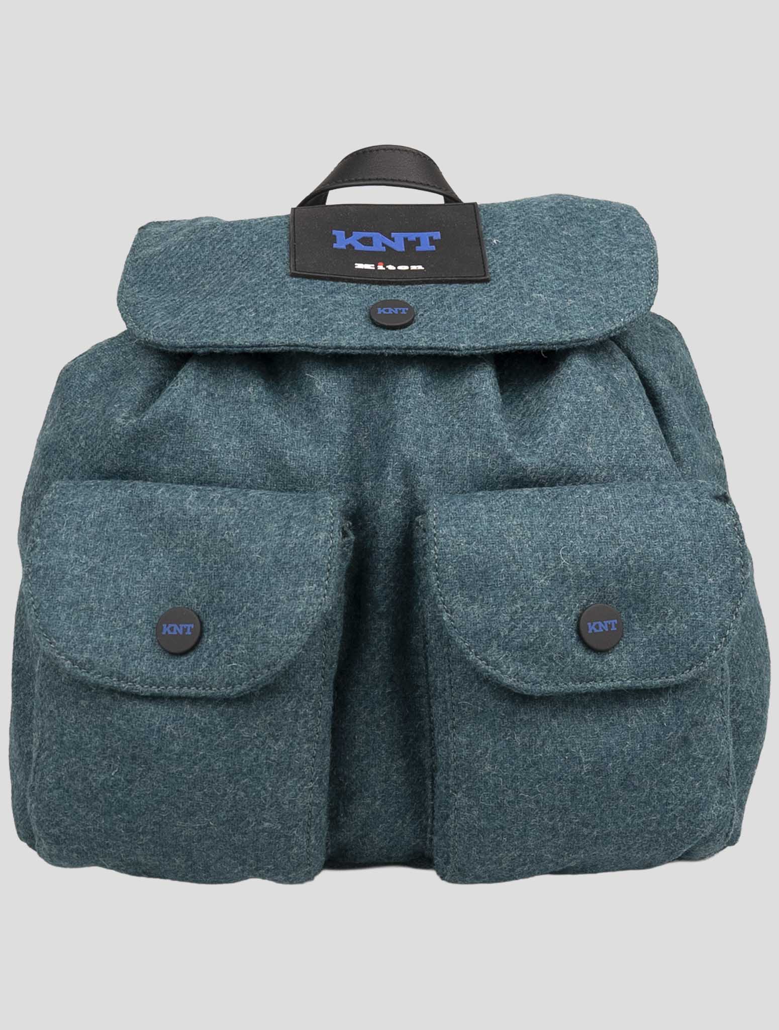 Kiton Knt Green Wool Backpack