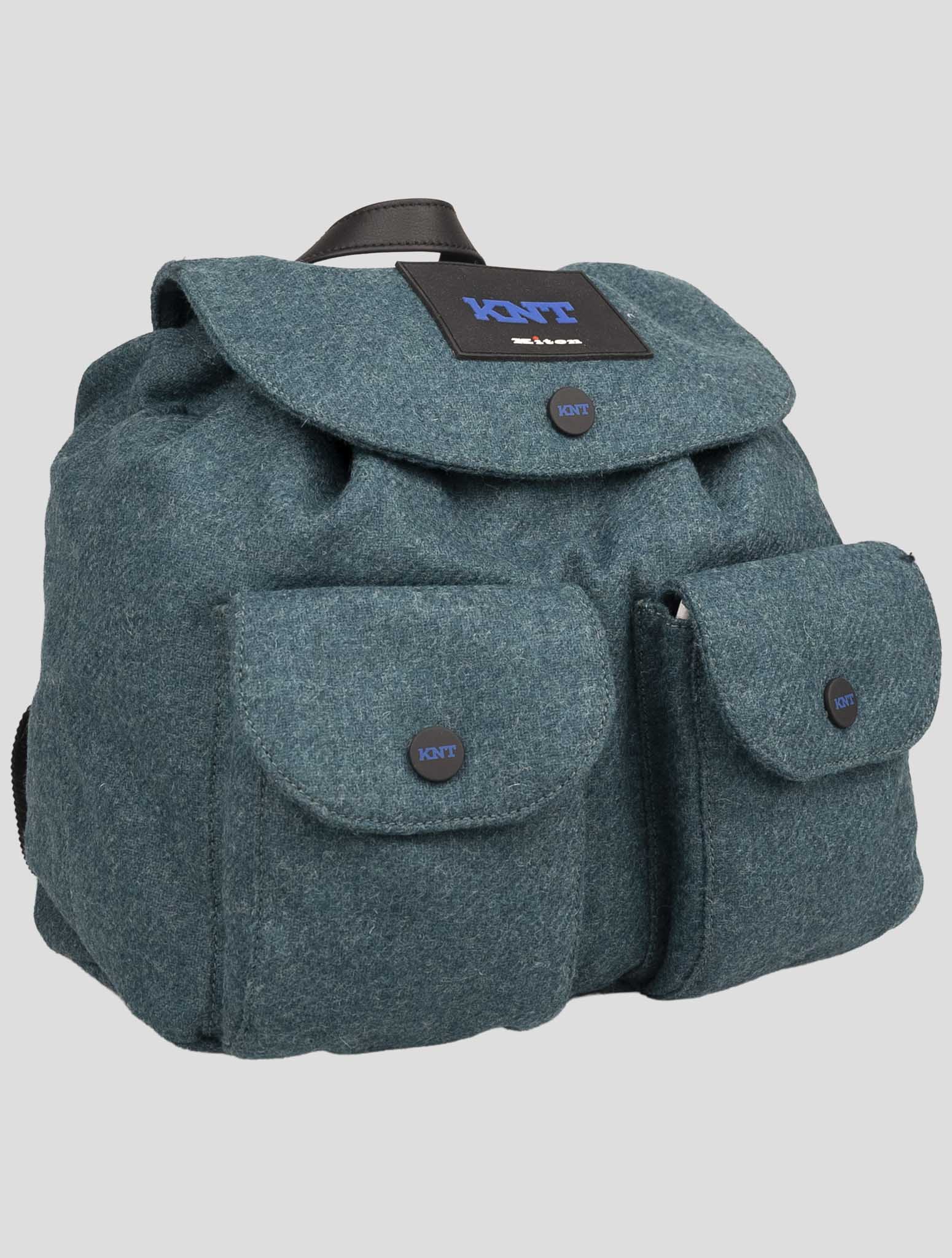 Kiton Knt Green Wool Backpack