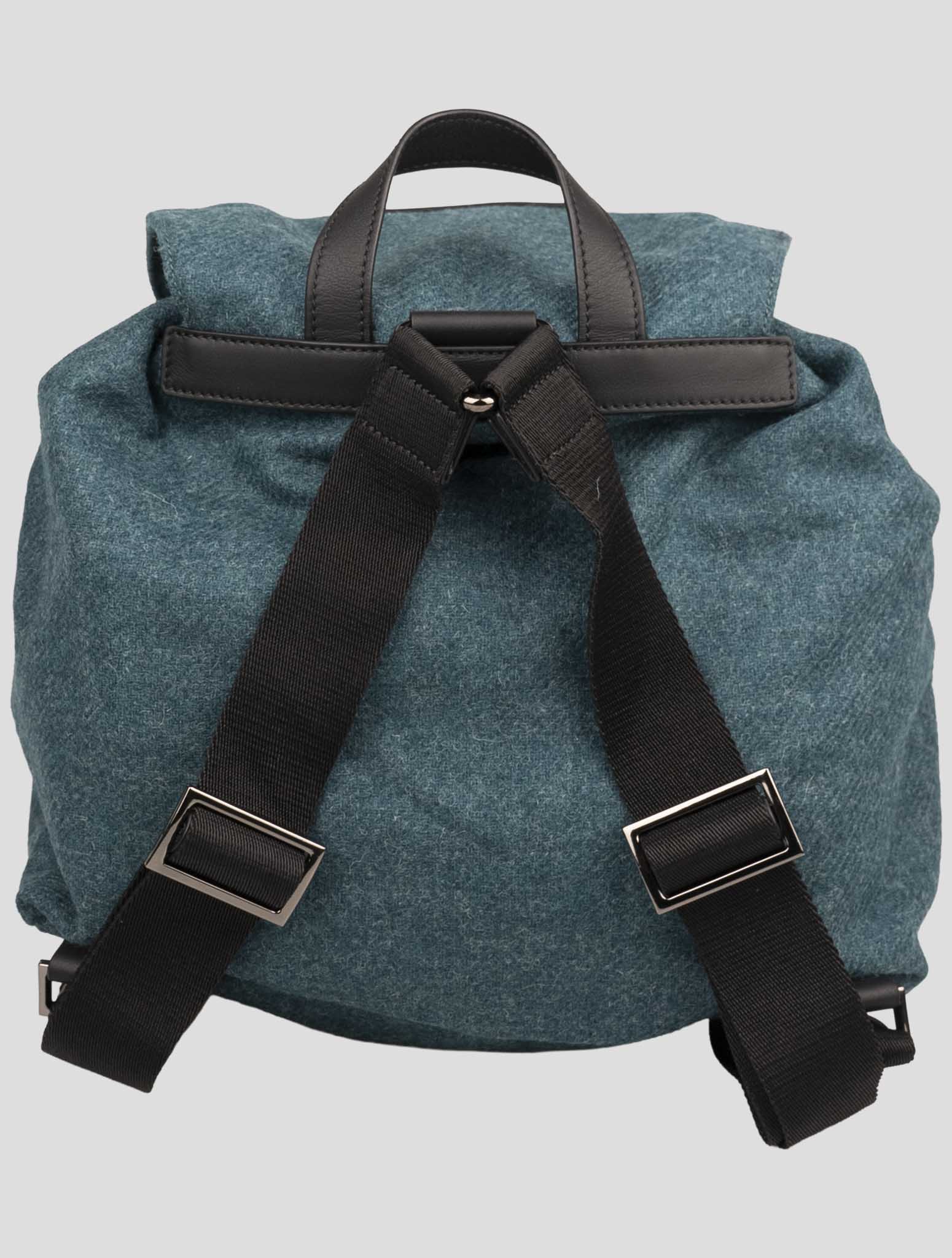 Kiton Knt Green Wool Backpack