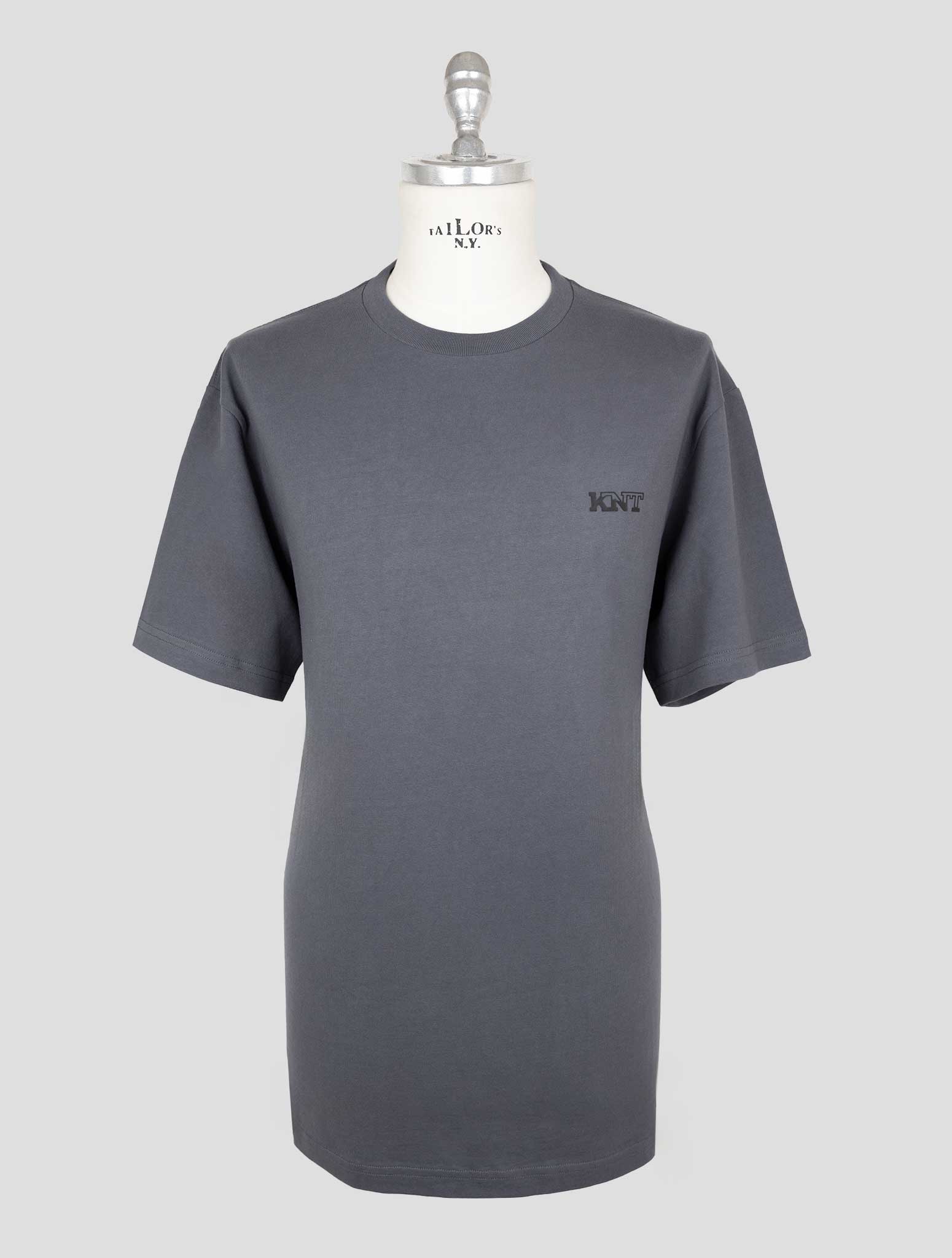Kiton Knt Gray Cotton T-Shirt