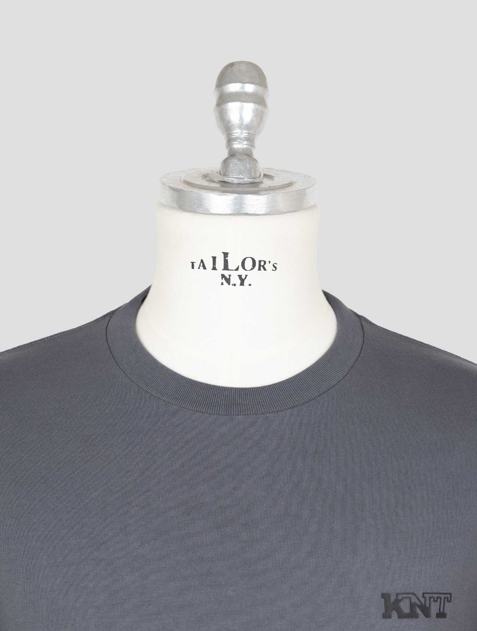 Kiton Knt Gray Cotton T-Shirt