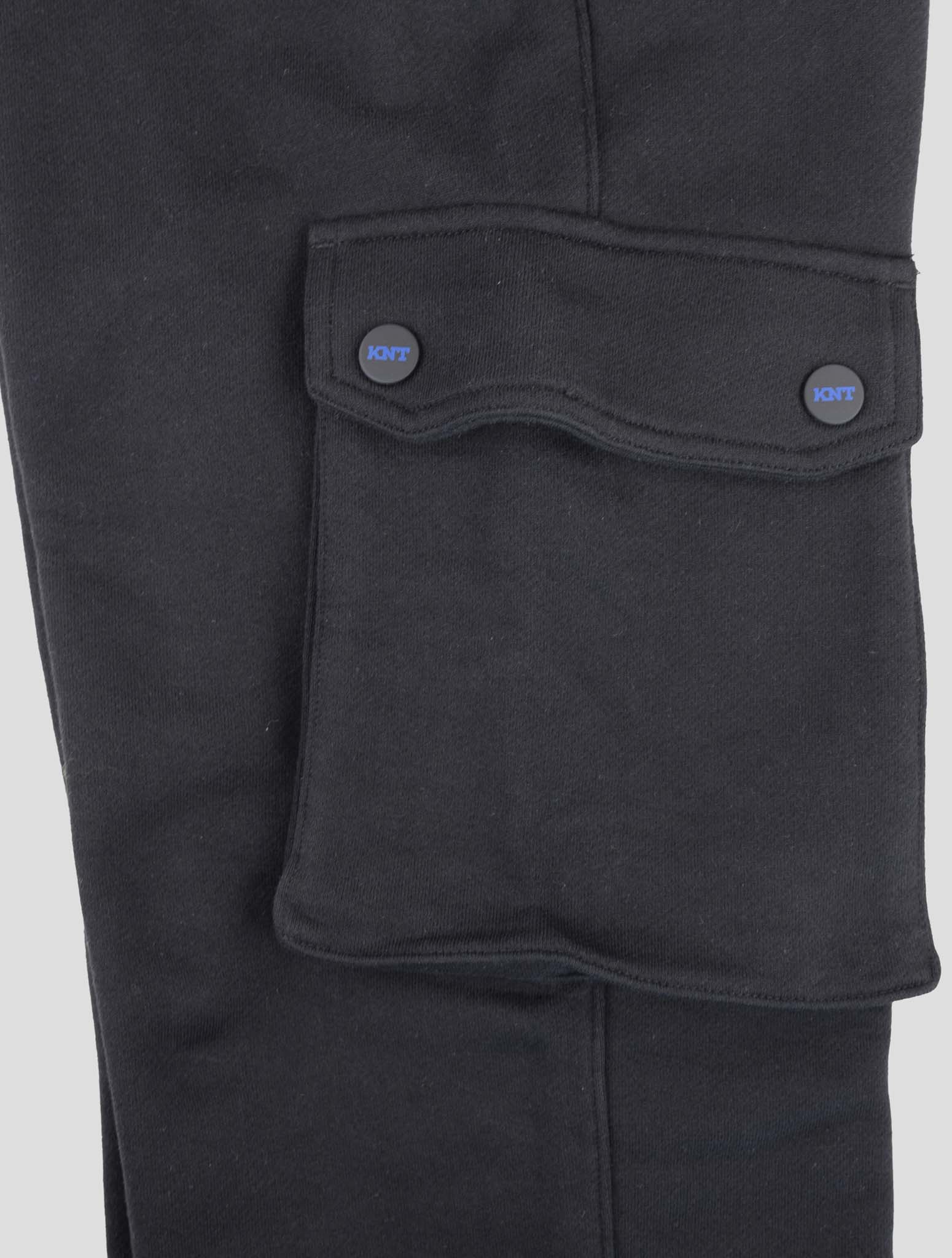 Kiton Knt Black Cotton Jogging Pants